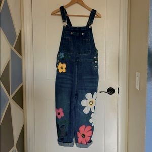 MISSLOOK FLOWER PRINTED OVERALLS